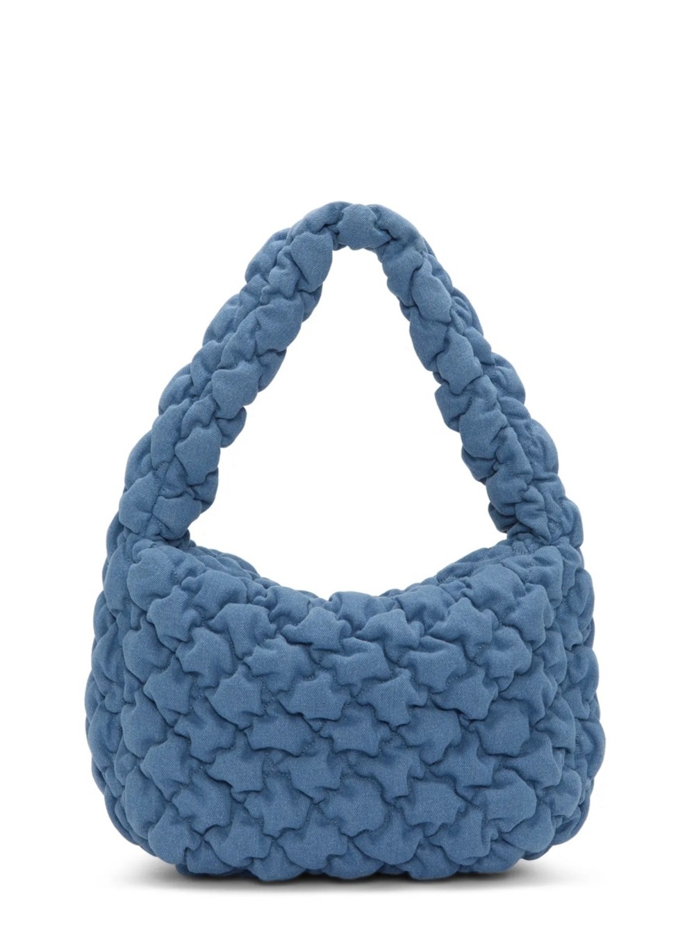 Lucky Brand Dusty Blue Quilted Star-Textured Shoulder Bag